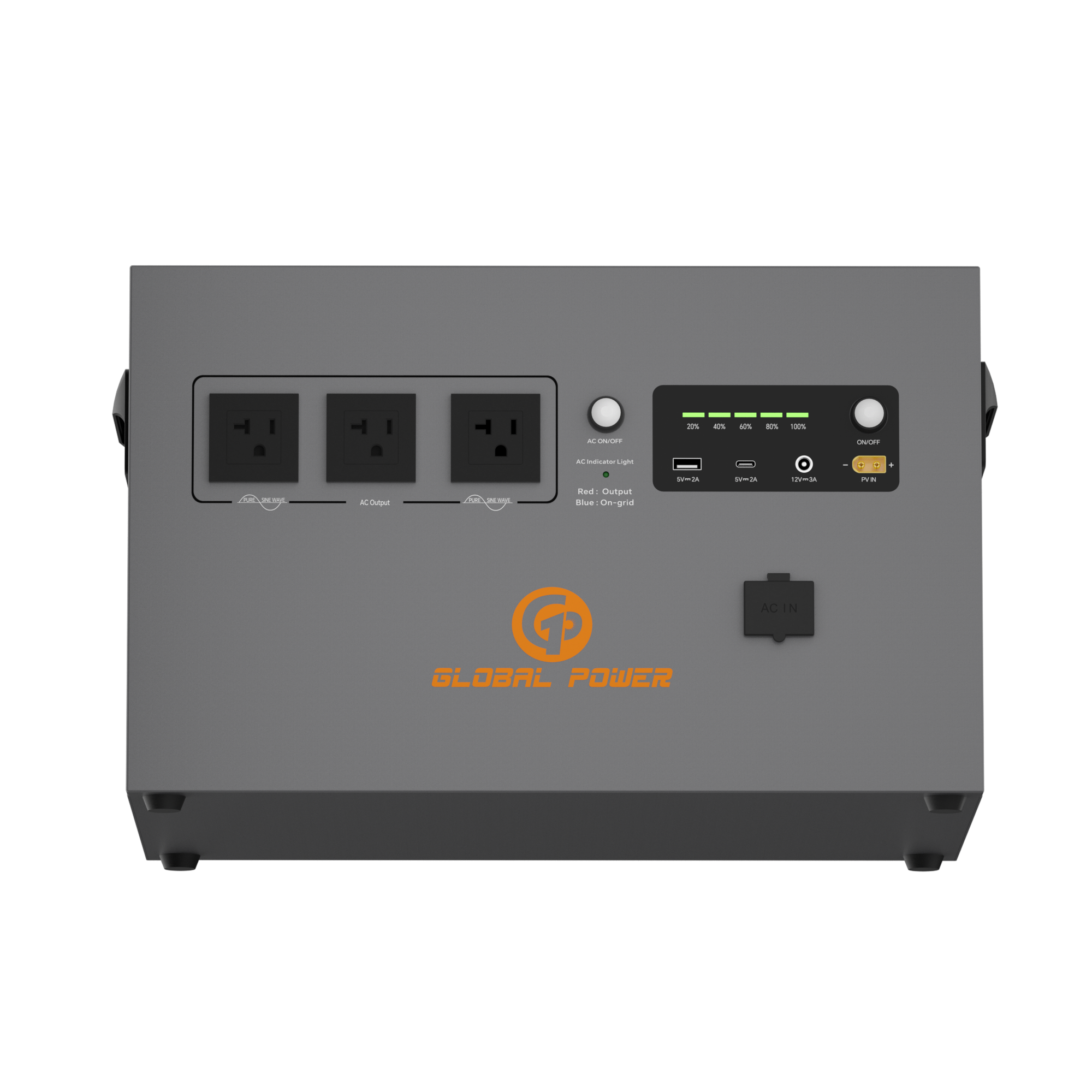 Global Power 2kW / 2560Wh Mini ESS — US (110V/120V)