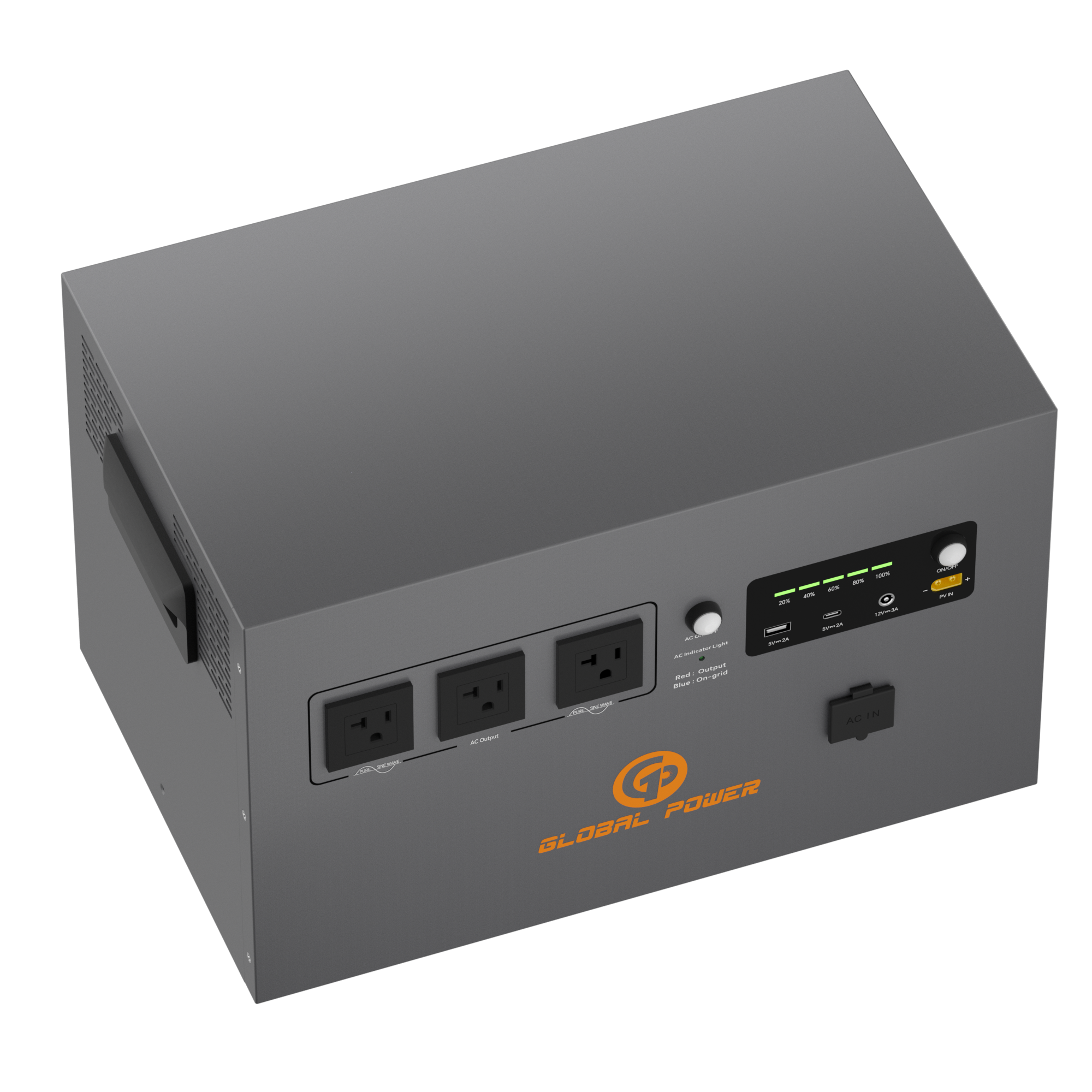 Global Power 2kW / 2560Wh Mini ESS — US (110V/120V)
