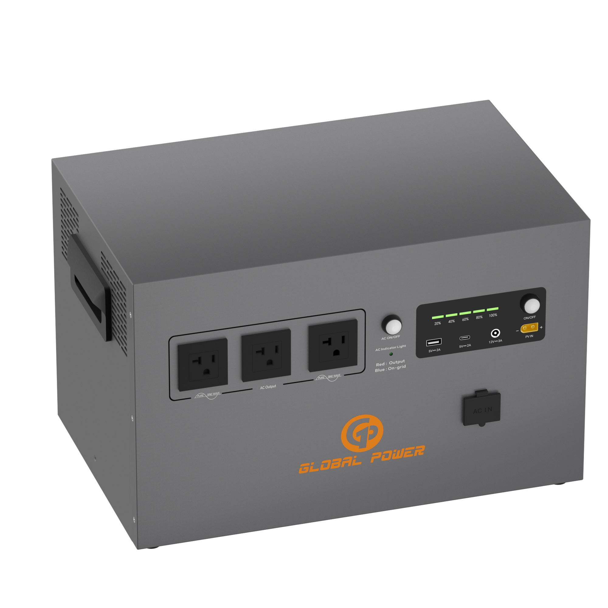 Global Power 2kW / 2560Wh Mini ESS — US (110V/120V)