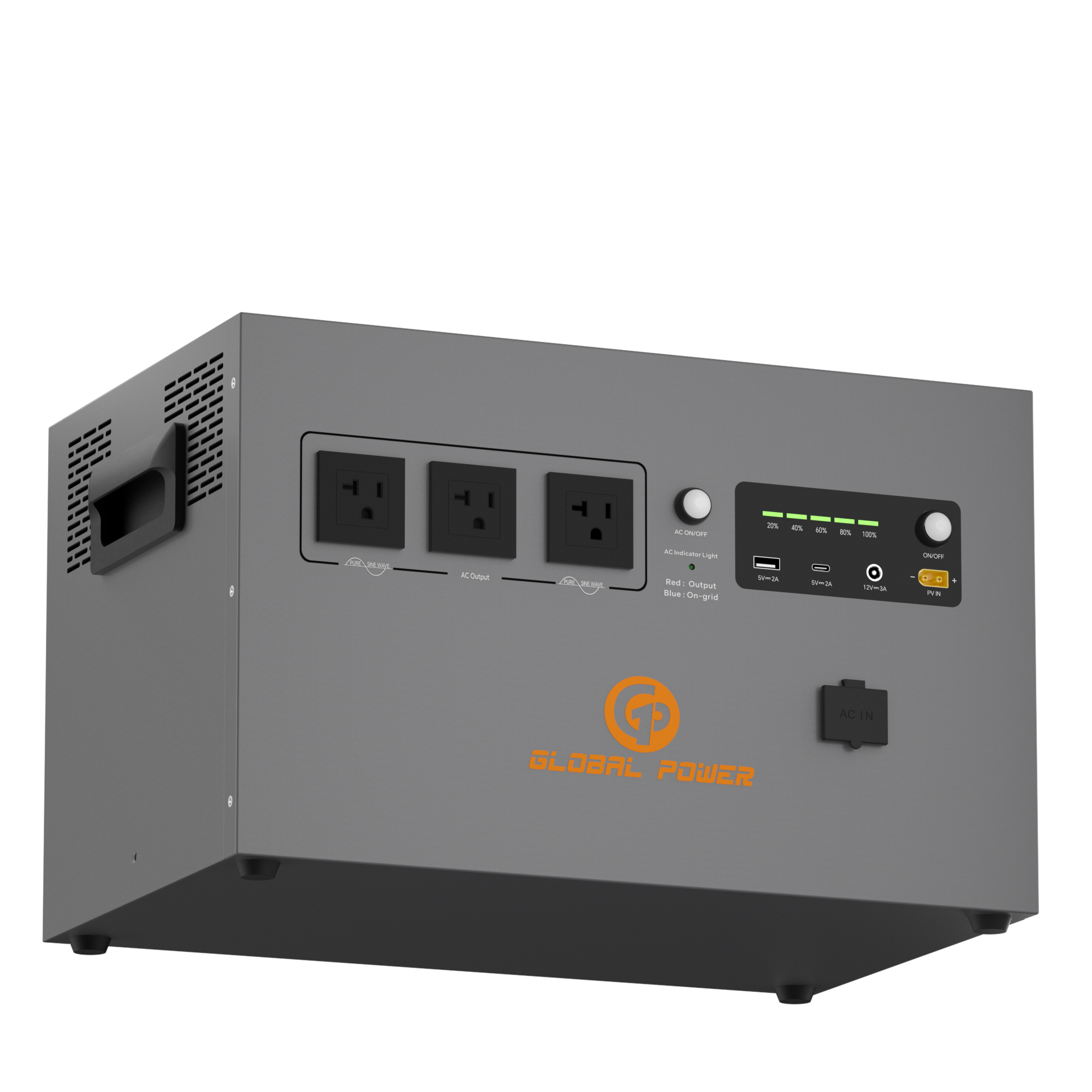 Global Power 2kW / 2560Wh Mini ESS — US (110V/120V)