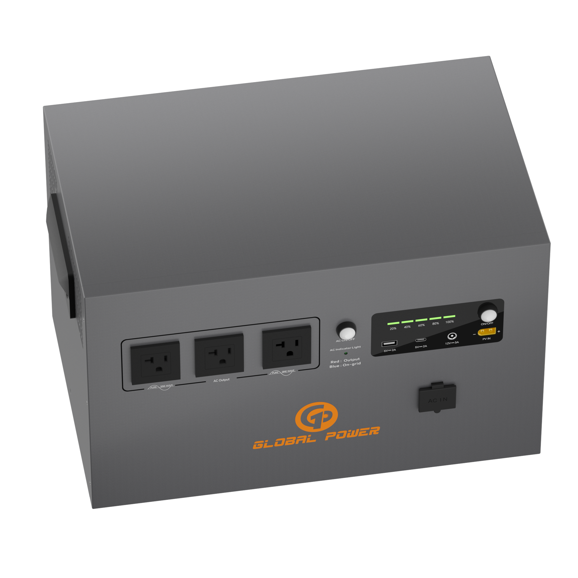 Global Power 2kW / 2560Wh Mini ESS — US (110V/120V)