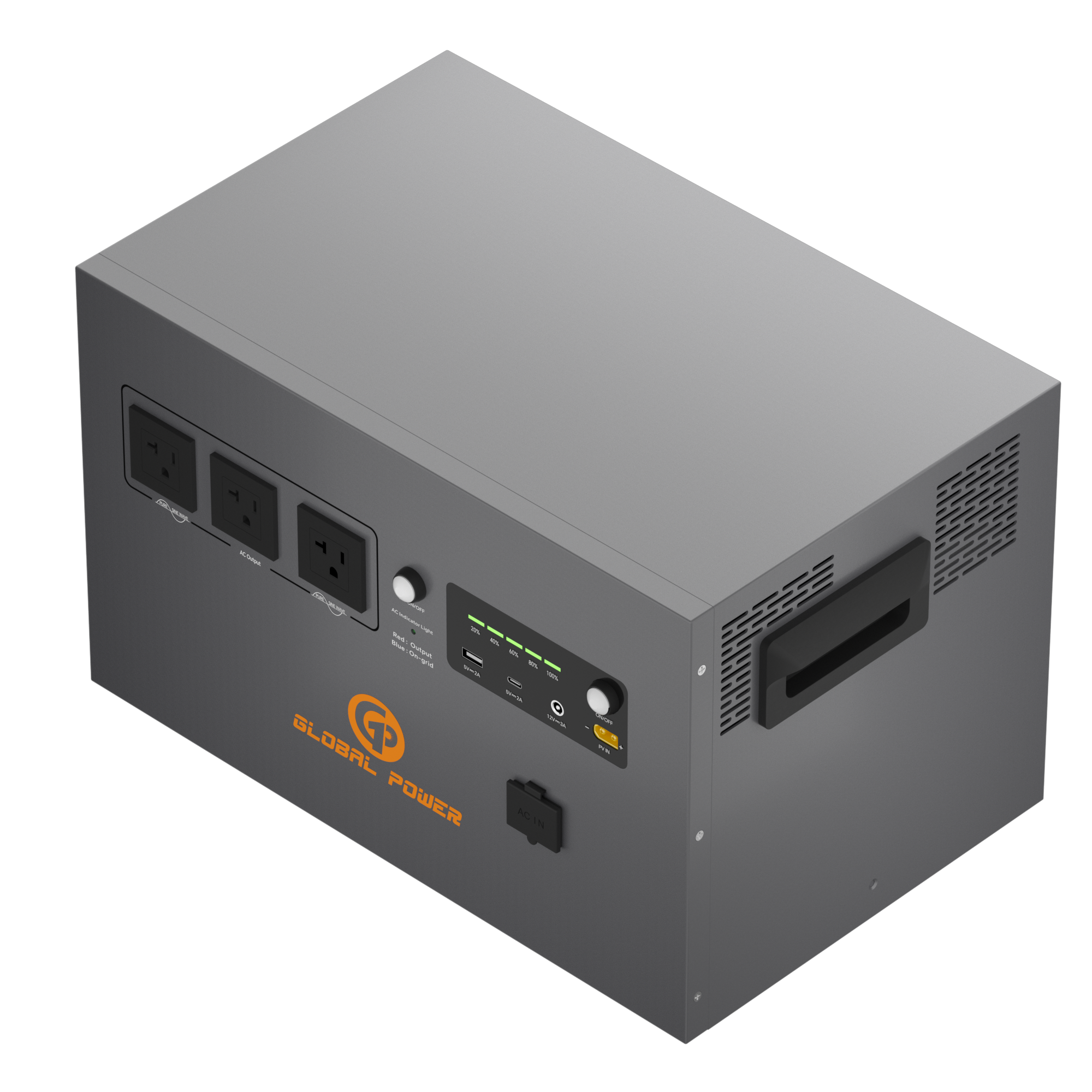 Global Power 2kW / 2560Wh Mini ESS — US (110V/120V)