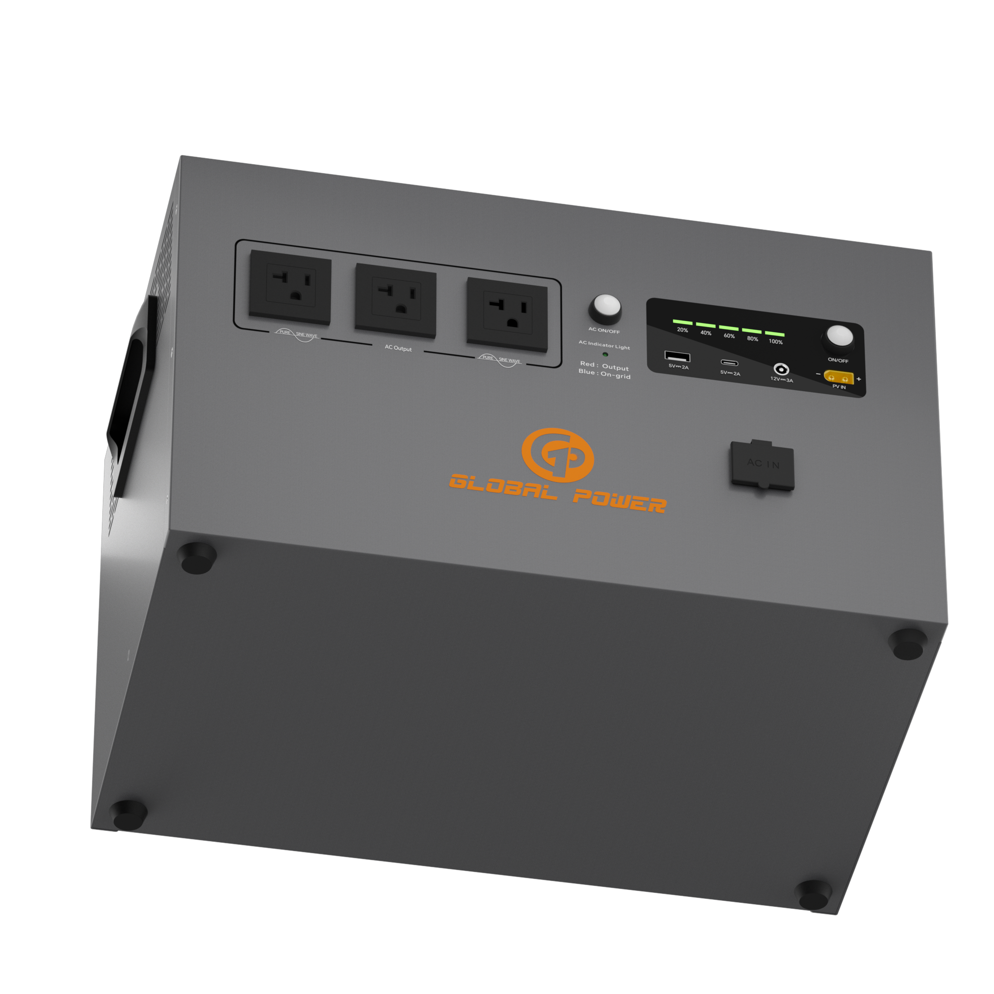 Global Power 2kW / 2560Wh Mini ESS — US (110V/120V)