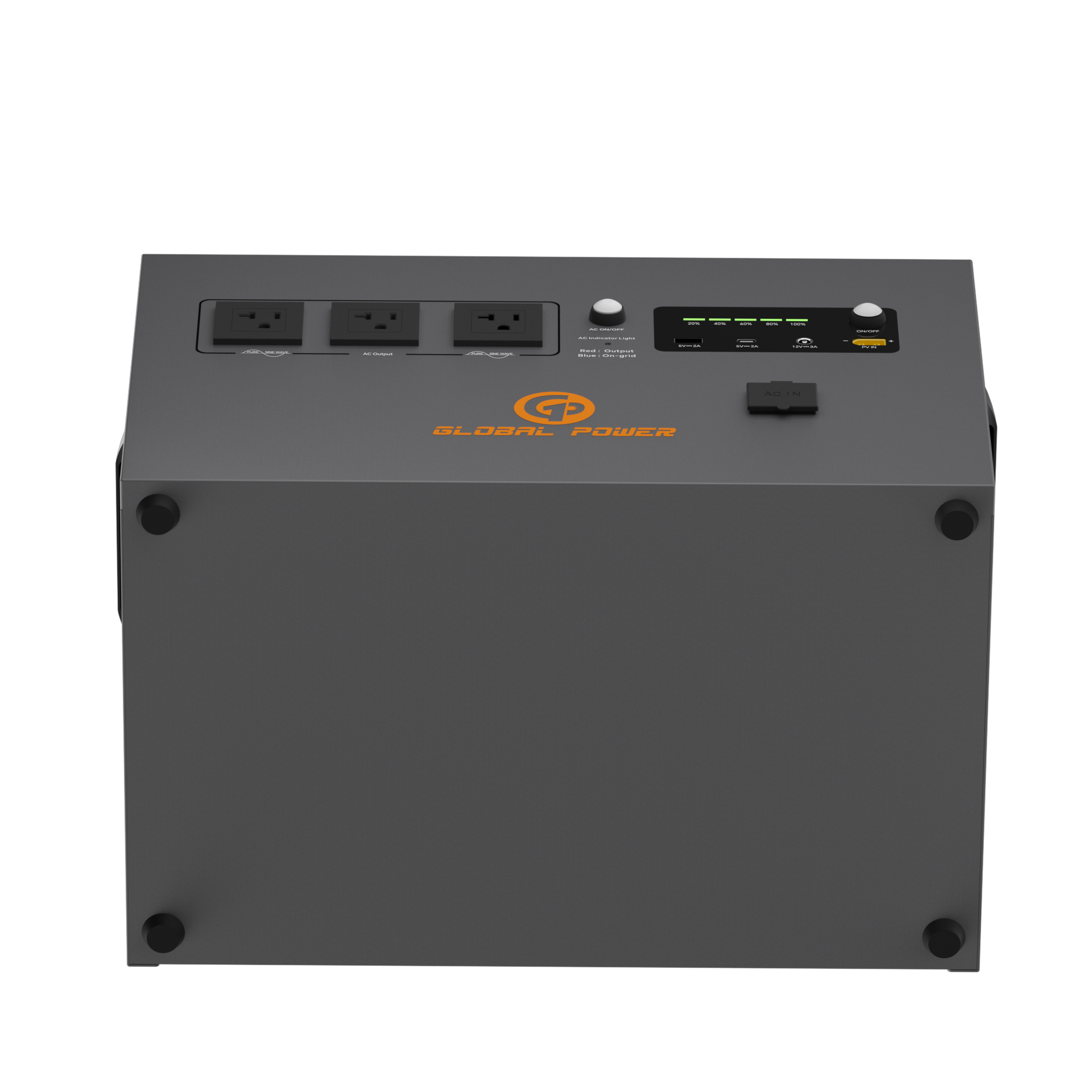 Global Power 2kW / 2560Wh Mini ESS — US (110V/120V)