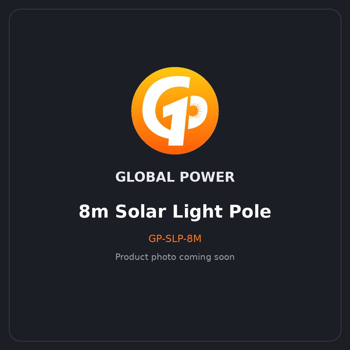 Global Power 8m Solar Light Pole