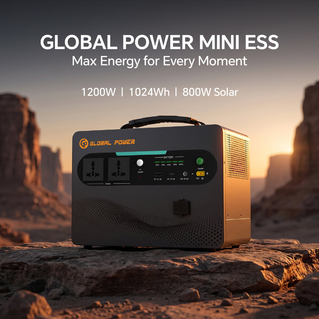 Global Power 1.2kW / 1024Wh Mini ESS — EU/Intl