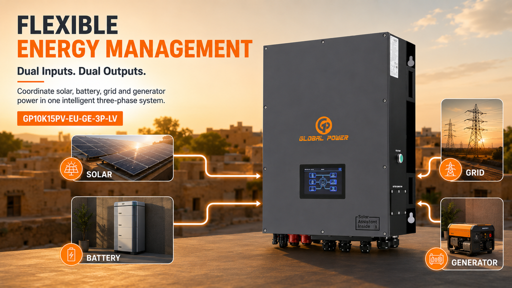 Global Power 10kW/15kPV Three-Phase Hybrid Inverter