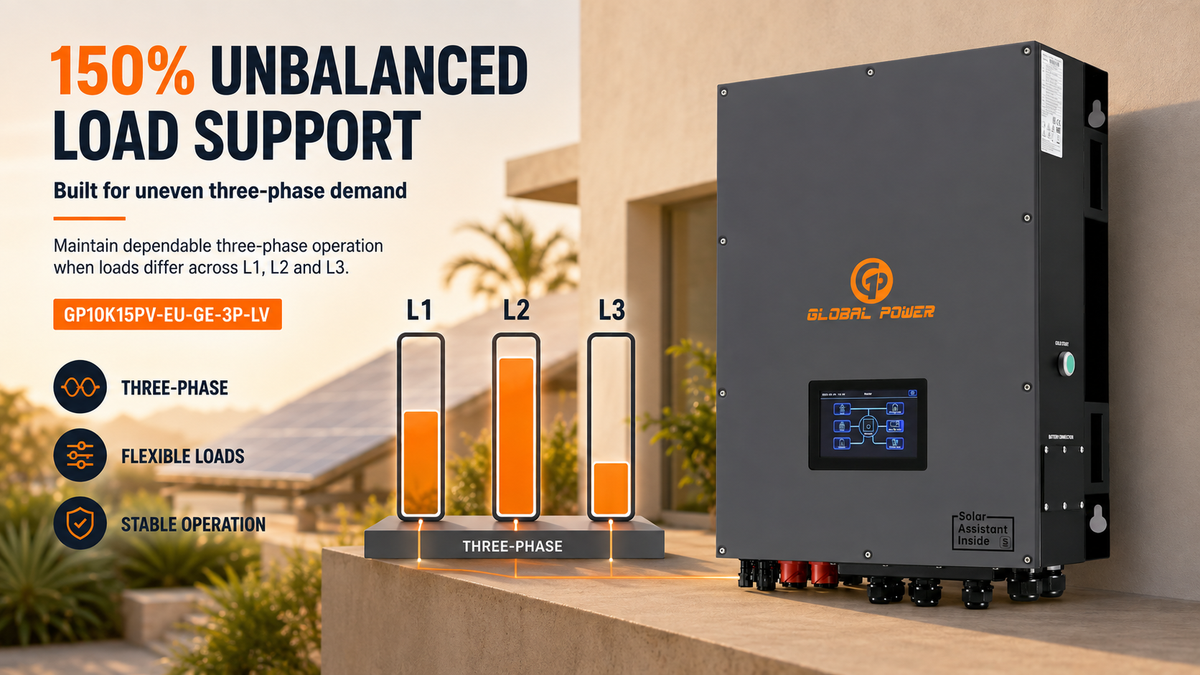 Global Power 10kW/15kPV Three-Phase Hybrid Inverter