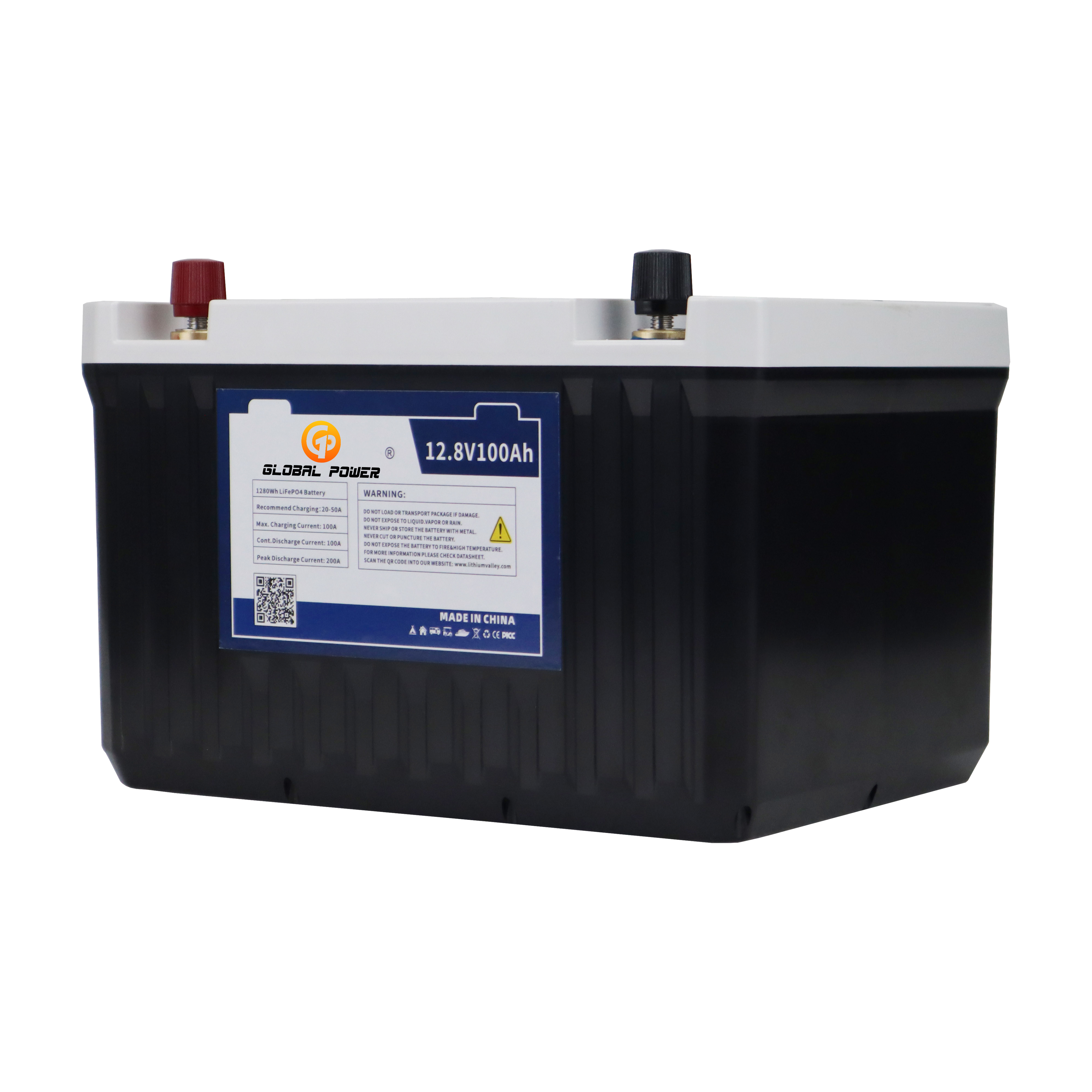 12.8V 100Ah LiFePO4 Backup Battery Portable Power Bank