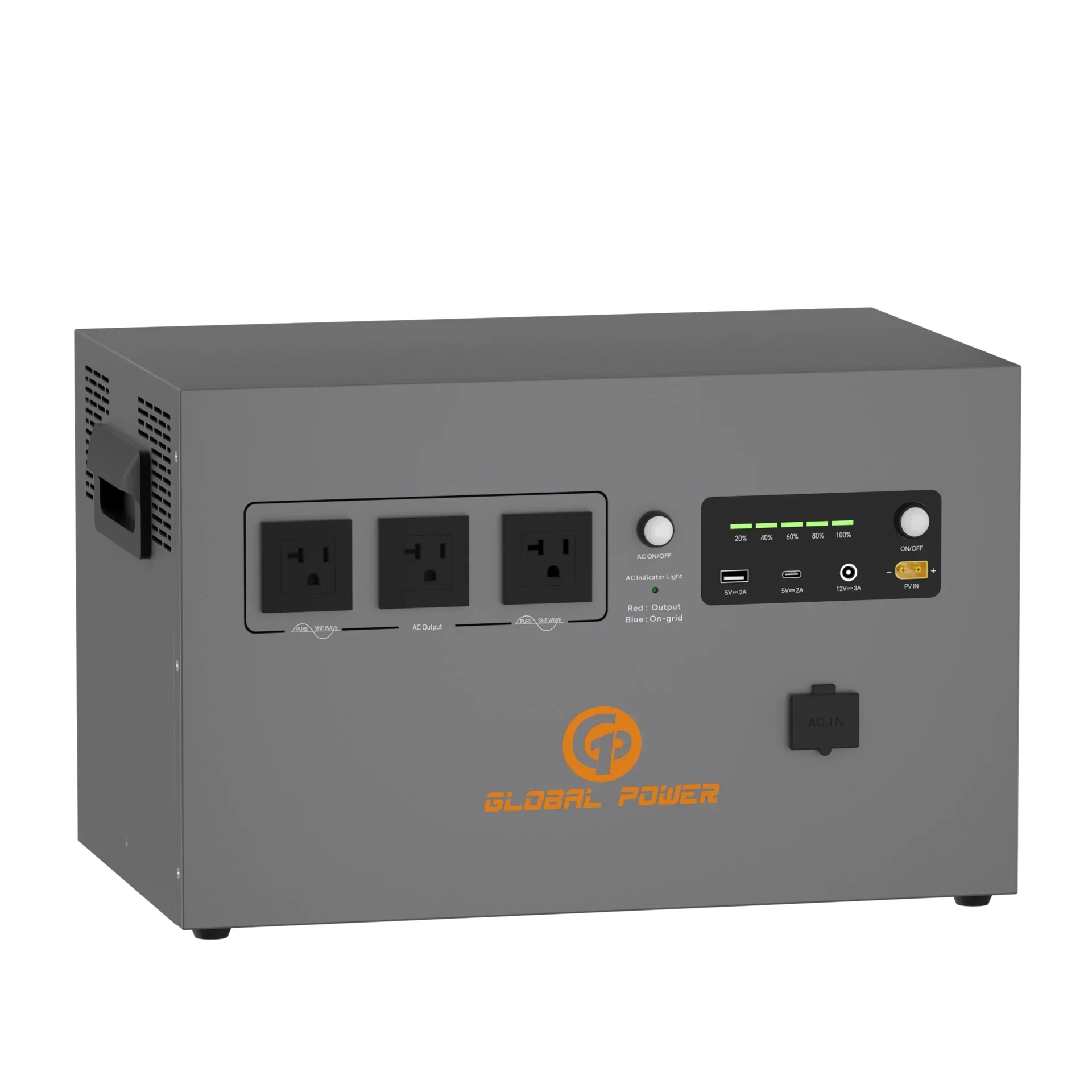 Global Power 2kW / 2560Wh Mini ESS — US (110V/120V)