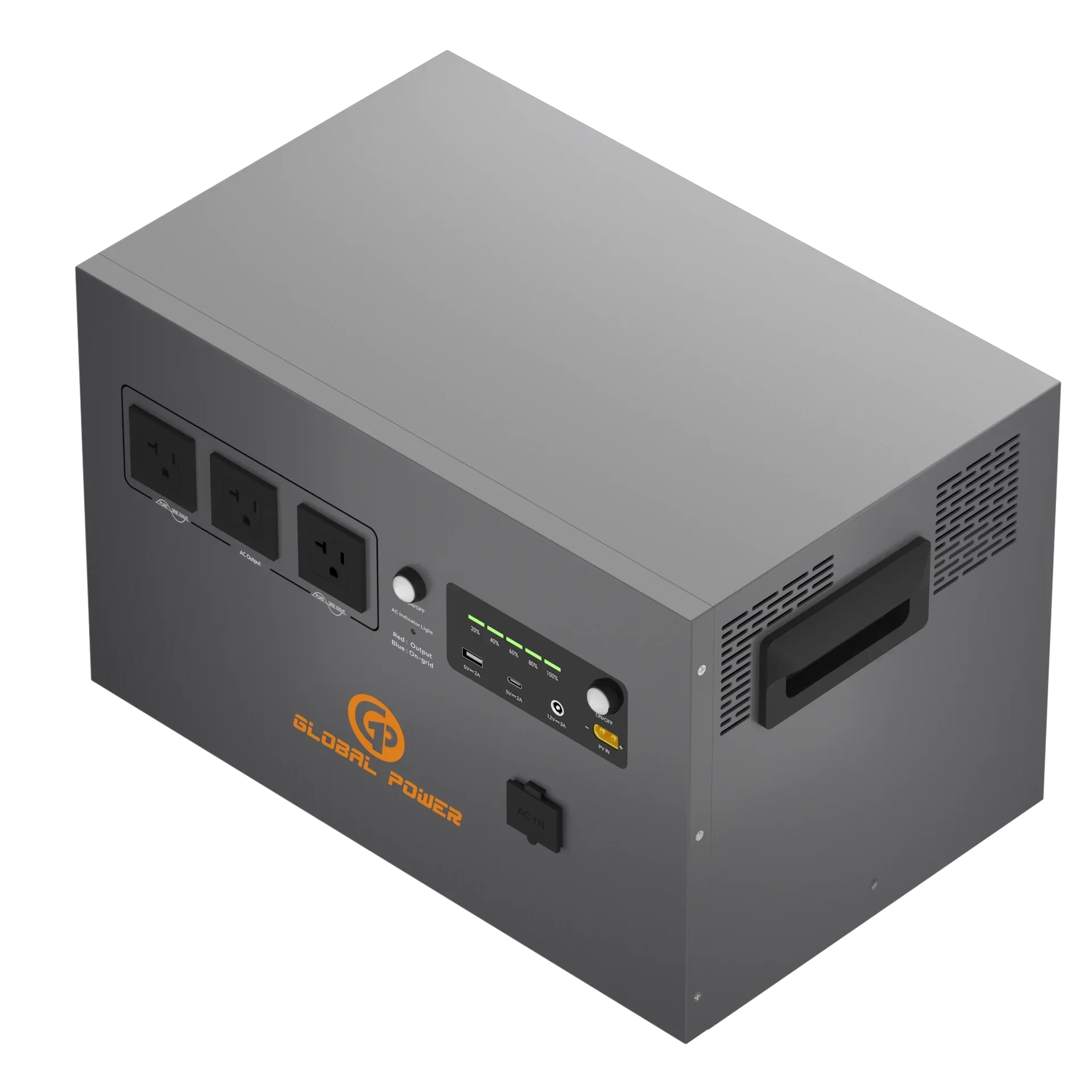 Global Power 2kW / 2560Wh Mini ESS — US (110V/120V)